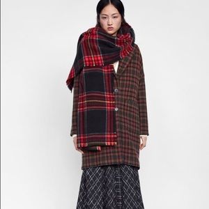 Zara Red Tartan Plaid scarf